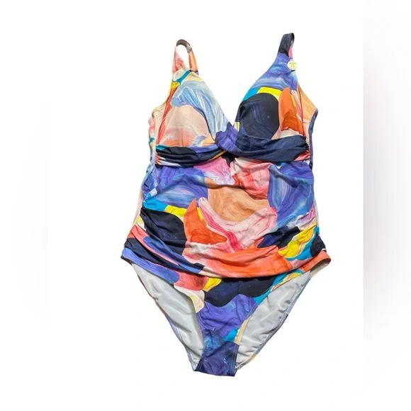 ARTESANDS plus size 16 one piece swimsuit fits D-G cup NWT - Picture 6 of 15